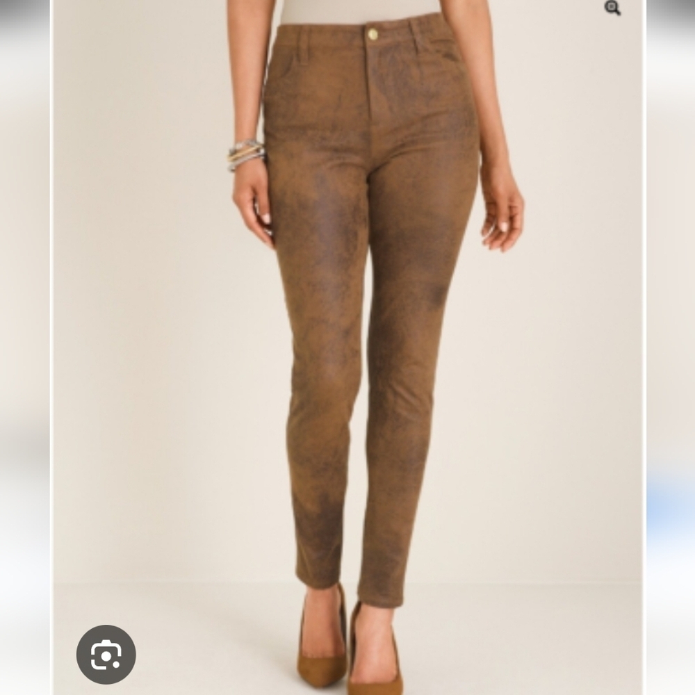Chico's Faux-Suede Brown Pants